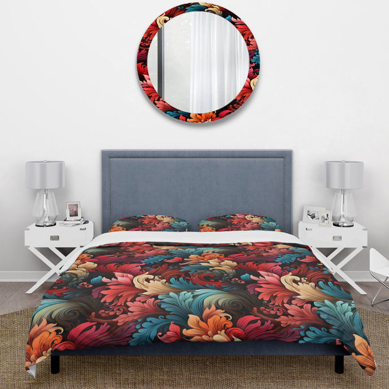 Artistic Whirls Paisley Pattern III - Paisley Duvet Cover Set, Housse de couette simple + 1 taie décorative stan