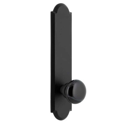 Ageless Iron Dome Tall Plate Single Dummy with Black Shadow Porcelain Knob