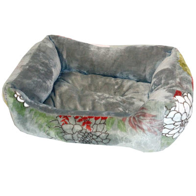 Floral Polyester Pet Bed
