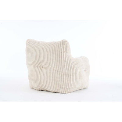 Soft Fluffy Corduroy Fabric Bean Bag Chair Filled With Memory Sponge by Trule