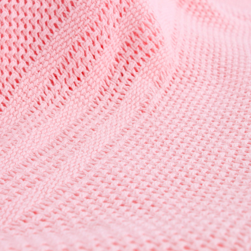 Bryan Cotton Baby Blanket, 100cm W  x 150cm L, Pink