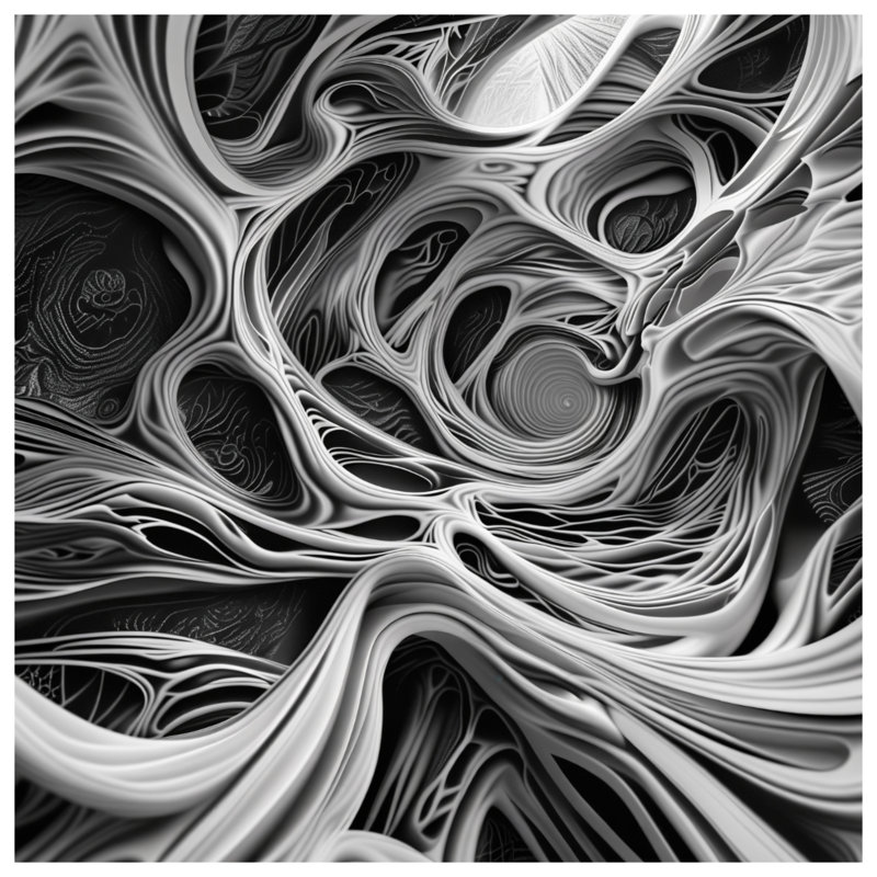 Coussins Intricate Abstract Swirls, 14 x 14 pouces