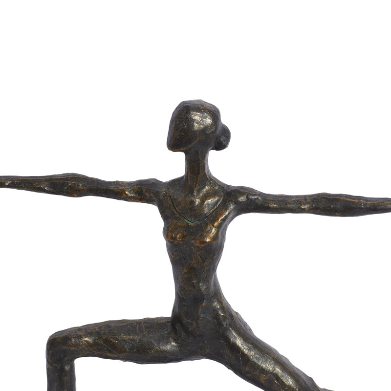 Sculpture en laiton Polystone Yoga