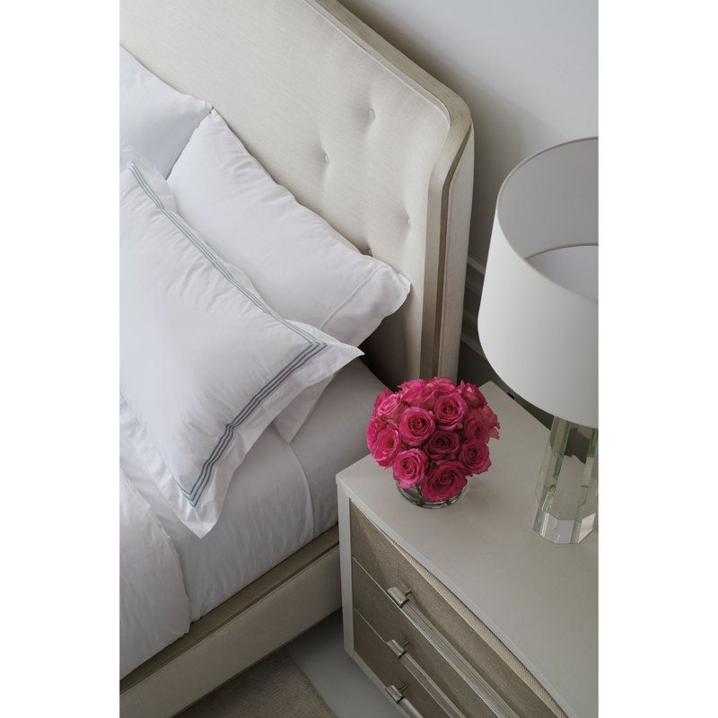 Clear 3 - Drawer Solid Wood Nightstand