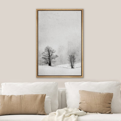 " Winter Snow Pastel Birch Trees "
