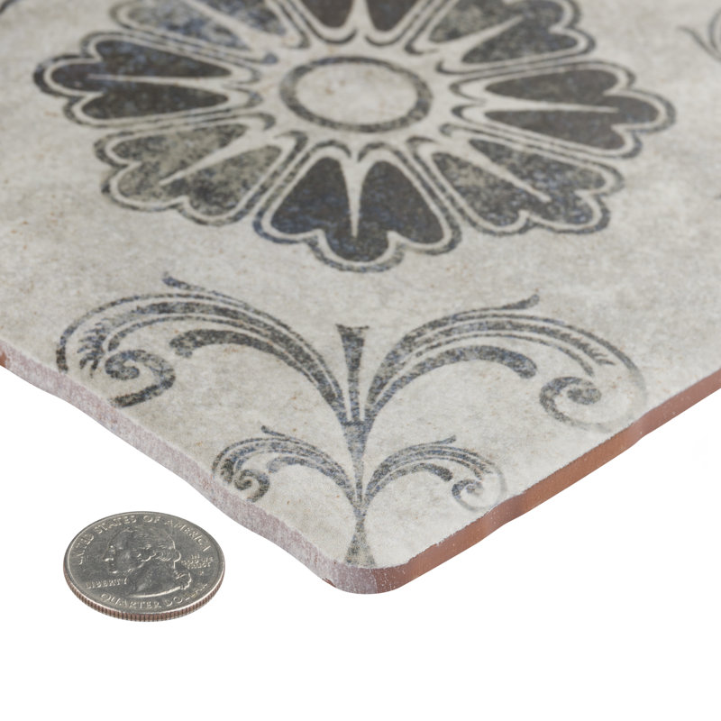 Costa 8" x 8" Ceramic Patterned Wall & Floor Tile