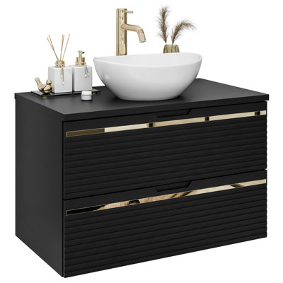 80mm Single Bathroom Vanity with Ceramic Basin