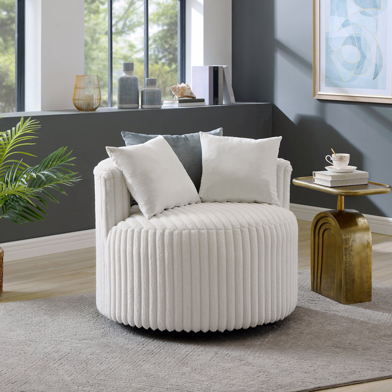 Fauteuil d'appoint basique en velours côtelé Malna