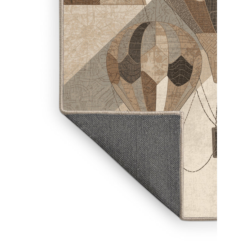 Tapis bohémien en peluche souple et moelleux Ehlers, 8 x 10