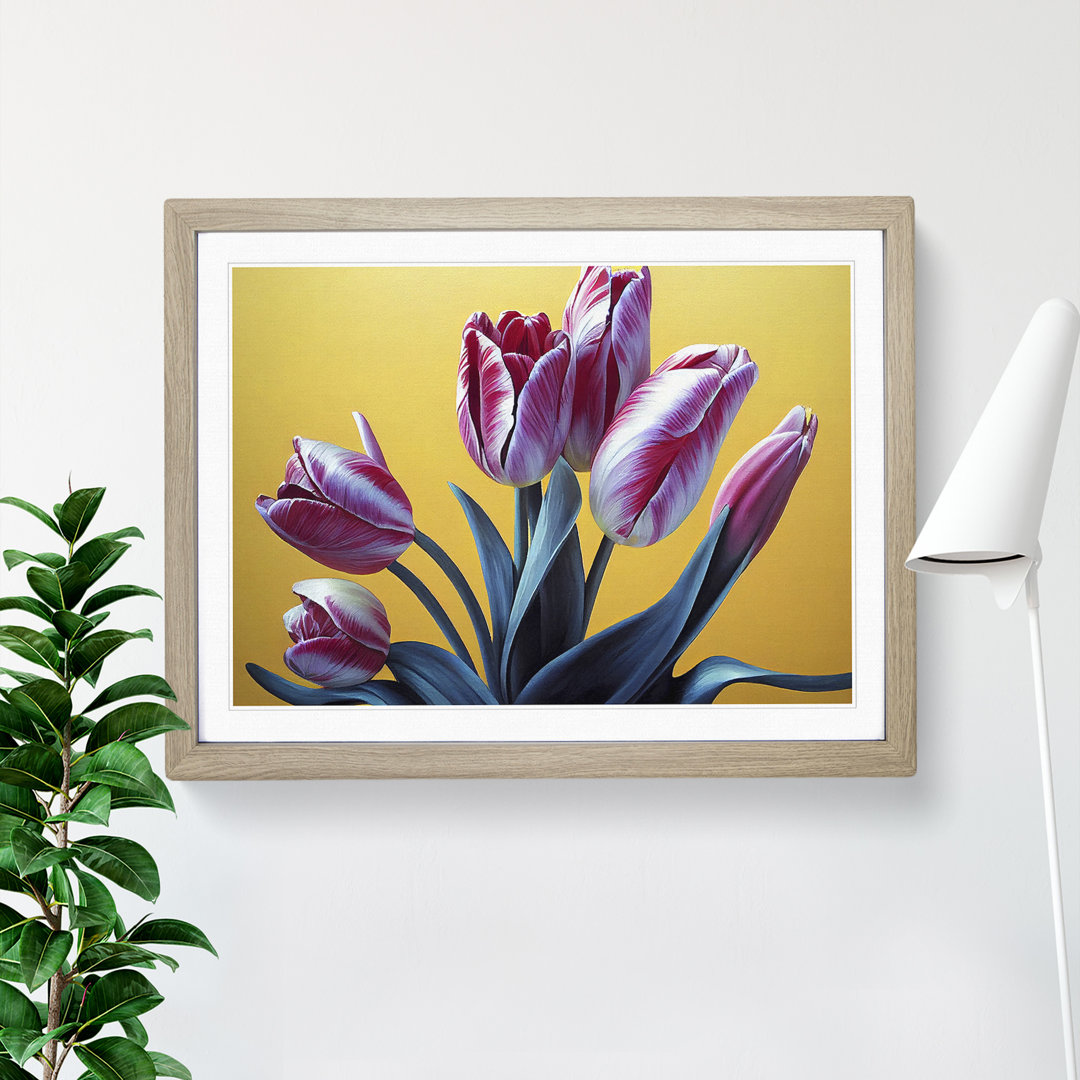 Hypnotic Tulip Flowers - Single Picture Frame Print