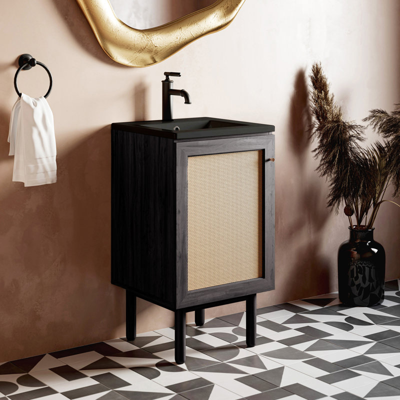 Meuble-lavabo de 18 po Classe, Chêne noir, Blanc