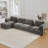 5 - Piece Teddy Modular Sectional Sofa Cloud Couch with Ottoman and 2 Storage Side Table-793588773-798281545