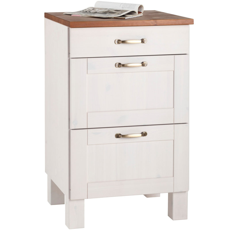 Flintwood Matte Base Unit, White/Honey