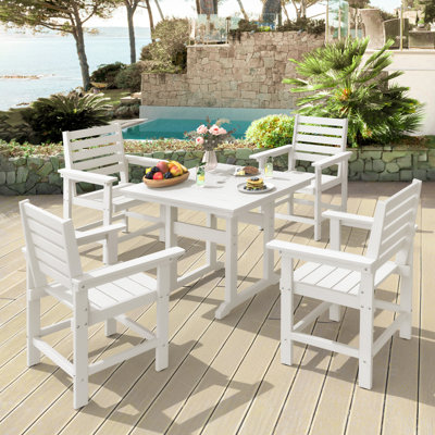Table de salle à manger de patio 35 po HDPS 35 po avec trou pour parasol 1,96 po
