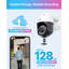 Caméra IP de sécurité C353 3K 5MP WiFi 355 ° PTZ avec audio bidirectionnel et détection de véhicule