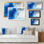 «Gray and Blue Marble Waves II», reproduction sur toile flottante-2011007033-2011007028
