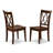 3 Piece Dining Room Furniture Set Contains a Rectangle Wooden Table with Butterfly Leaf and 2 Kitchen Dining Chairs, Mahogany