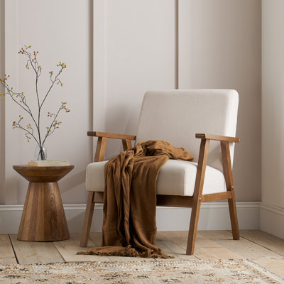 Springview Upholstered Linen Blend Armchair