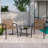 Modern Outdoor Chat Set: 2 PE Rattan Chairs ; Black Steel & Tempered Glass Side Table – Durable & Stylish