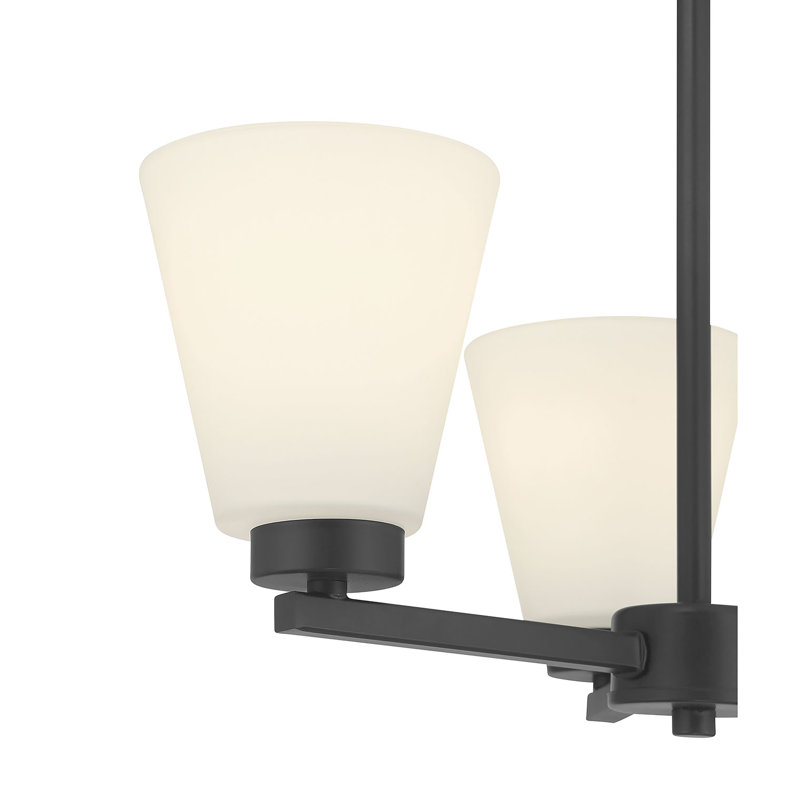 Merity 18" Wide 3-Light Chandelier, Matte Black