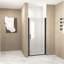 Porte de douche pivotante avec cadre en aluminium, demi-porte de douche-125293285