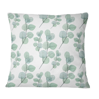 Coussin Eucalyptus Branches On White IV