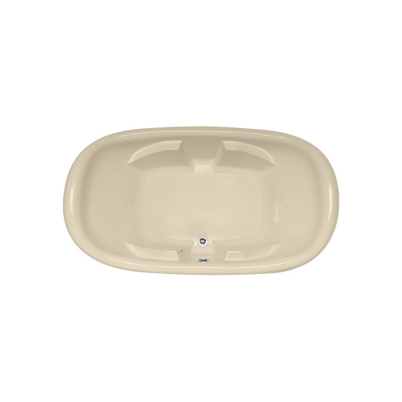 Natalie 78'' L Soaking Bathtub, Bone, Satin Chrome