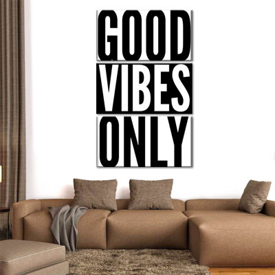 «Good Vibes» par Eleanor L., reproduction sur toile tendue 3 pièces