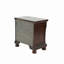 Table de chevet, table de chevet 2 tiroirs en bois d'hévéa