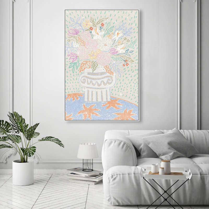 Summer Arrangement Print by Oliver Gal, 31"H x 21"W, White Floater Frame