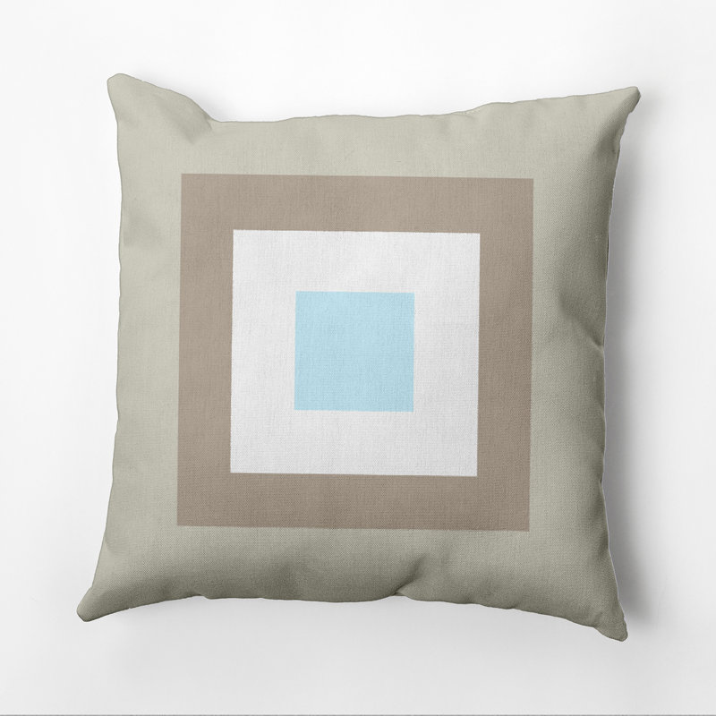 Housse et insert de coussin géométrique carré, H 26 po x l 26 po, Avoine / Omar