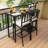 2-Person Outdoor Dining Set with Shelves and Cushions