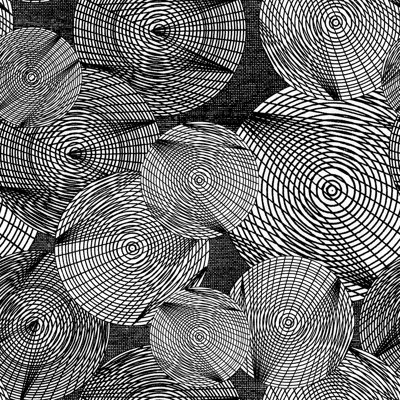 Fornasetti Circles 33' L x 20.5" W  Wallpaper Roll