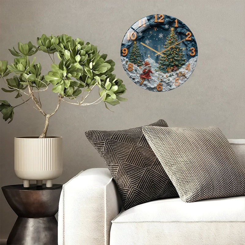 Horloge murale en verre 12 po