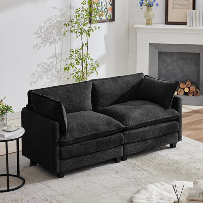 Redenius Boucle Upholstered Loveseat Sofa With Armrest