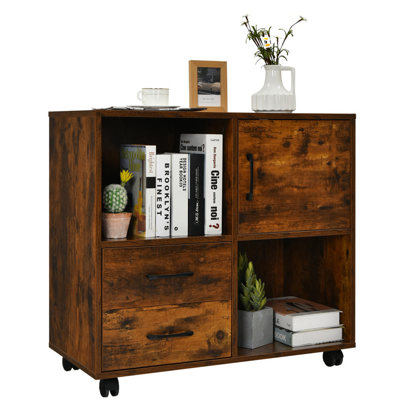 Vinecia 32'' Wide 2 -Drawer File Cabinet, Brown