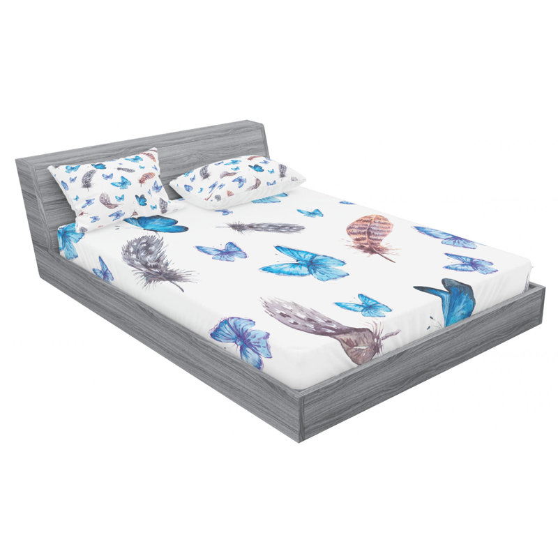 Microfiber Sheet Set, Queen Sheet Set with Fitted Sheet