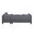104.5" Upholstered Sofa,Chaise & Ottoman , Gray