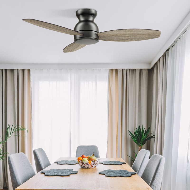 Gatton 48'' Ceiling Fan without light, Gray/Black