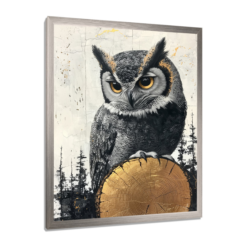 Gilia - animaux, art mural, H 40 po x l 30 po, Impression de cadre photo, Argent argent