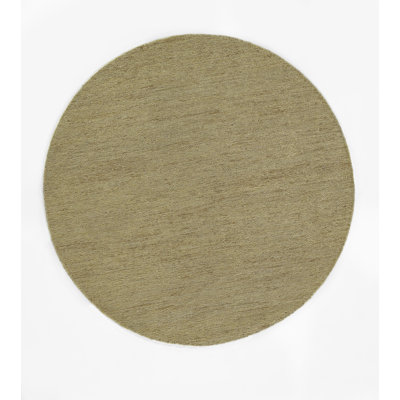 Azyaa Solid Color Machine Woven Jute/Wool Area Rug