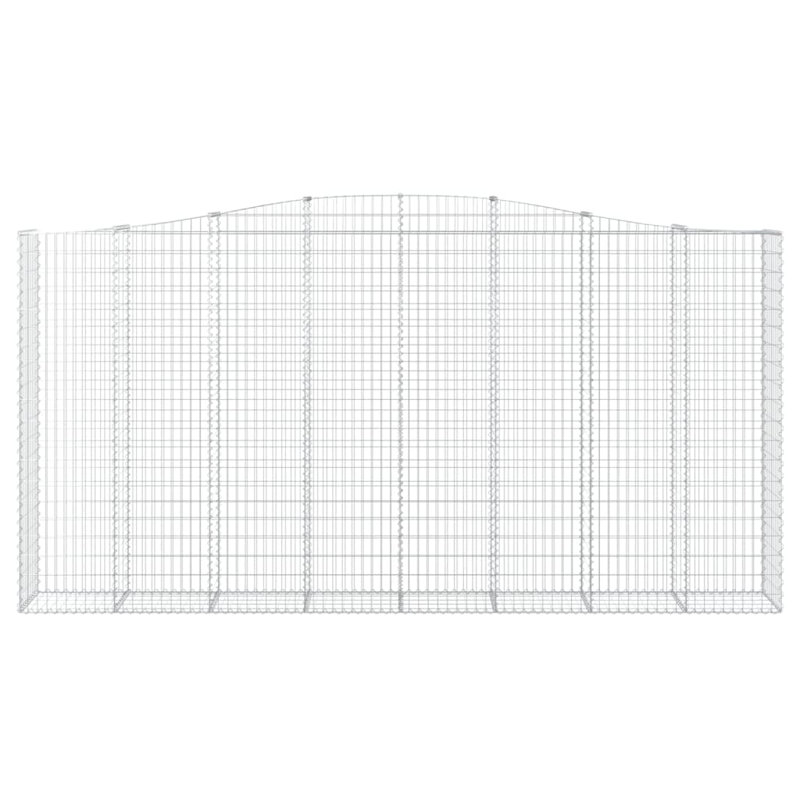 Avaiah Silver Metal Fence Panels Included, 220cm H x 400cm W x 50cm D