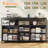 43.3"w Dresser Tv Stand With Power Outlets & Led Lights - 5 Fabric Storage Drawers-203269667
