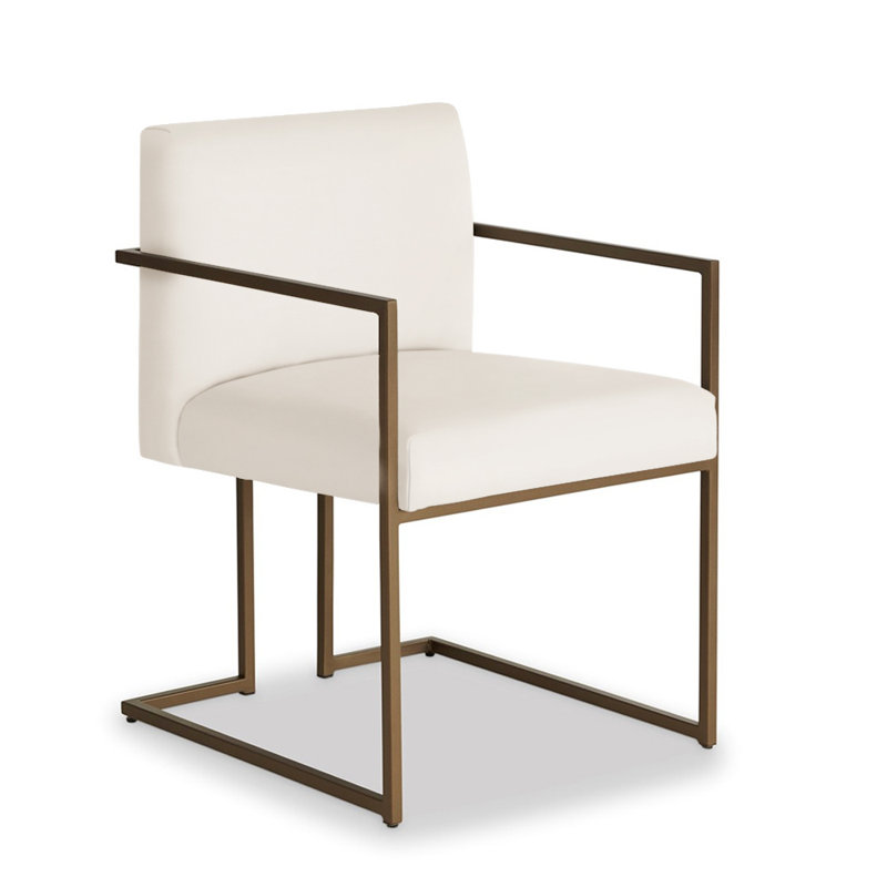 Axel Upholstered Arm Chair, Parchment Polyester