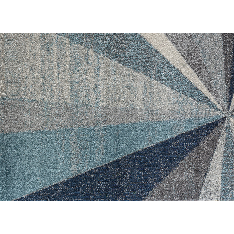 Hale Blue and Gray Geometric 8' x 10' Synthetic Area Rug