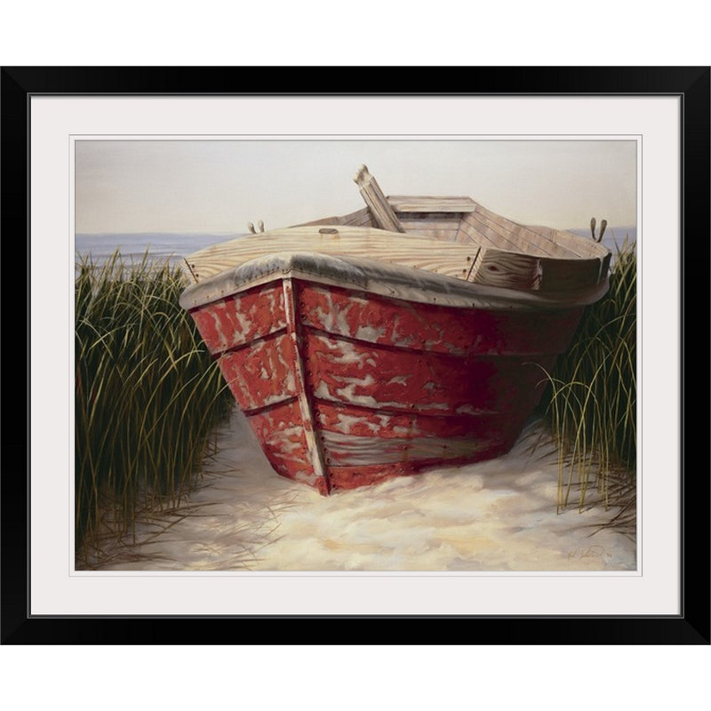 « red bateau », reproduction d’art Karl Soderlund, H 36 po x l 48 po x P 1,5 po, Toile