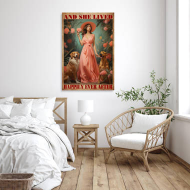 Trinx Horse Dogs And She Lived Happily On Canvas Print
