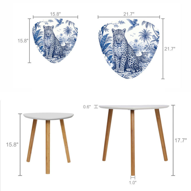 Ensemble de 2 tables basses gigognes Triangle