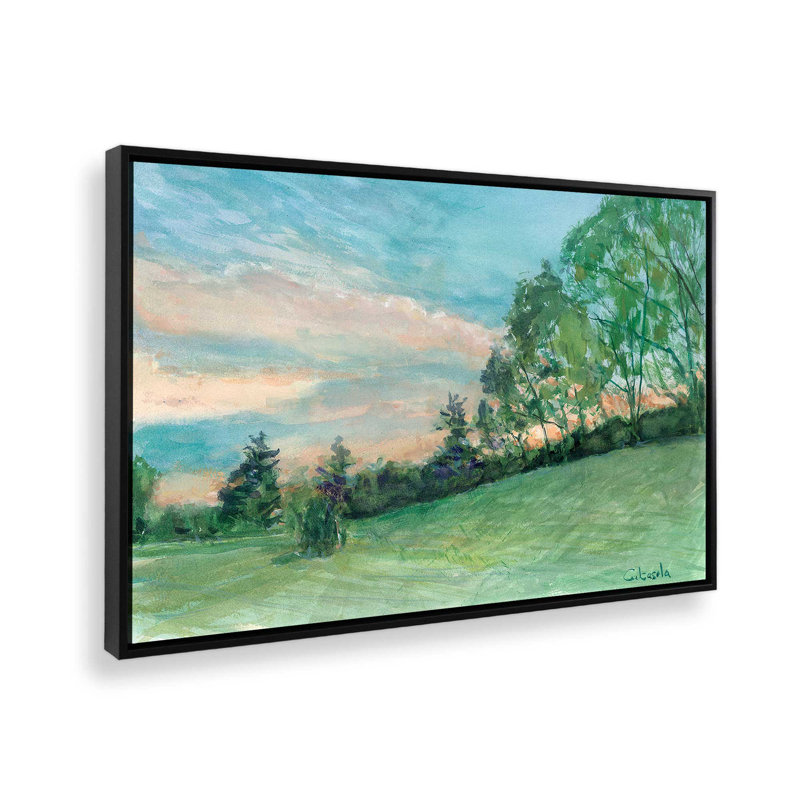 «Southampton Sunset» par Stephen Calcasola, reproduction d'art sur toile, H 30 po x l 40 po, Noir