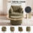 Swivel Accent Chair Round Barrel Armchair Upholstered Living Room Chair Corduroy Reading Chair Single Sofa Chair For Bedroom Apartment Office-962505710